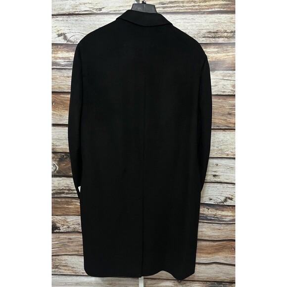 Saddlebred Jacket Mens 46L Black Wool Blend Overcoat Long Dressy Warm Heavy NEW - Picture 6 of 13